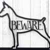Doberman Metal Wall Art, Doberman Pinscher, Doberman Sign, Metal Sign, Metal Wall Decor, Outdoor Sign, Beware