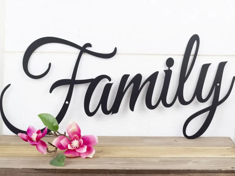 Family Sign, Metal Sign, Metal Wall Art, Wall Hanging, Family, Script, Metal Wall Decor, Sign, Housewarming Gift, Steel Sign