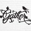 Metal Gather Sign Metal Gather Wall Decor Gather Wall Art Gather Wall Sign Gather Metal Word Dining Room Wall Art Metal Cursive Word Sign