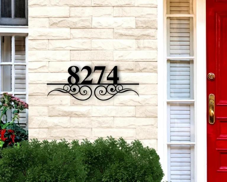 Metal Address Sign For House, Address Number Sign, Metal Address Plaque, House Numbers Sign, Decorative Address Sign, Front Porch Decor Sign