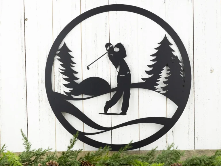 Golfer Metal Wall Decor, Gift For Him, Golf Gift, Golfer Gift, Wall Hanging, Outdoor, Sign, Wall Art, Fathers Day Gift