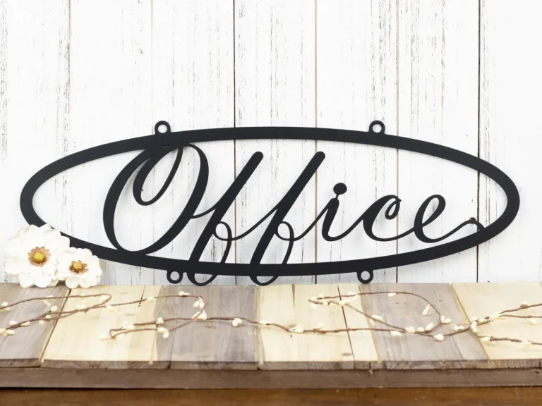 Office Metal Sign, Office Decor, Shop Sign, Business Sign, Metal Wall Decor, Oval Sign, Metal Wall Art, Sign, Outdoor Sign