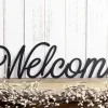 Welcome Sign, Metal Wall Art, Metal Sign, Wall Decor, Welcome, Script, Sign, Wall Hanging, Outdoor Sign, Wall Art