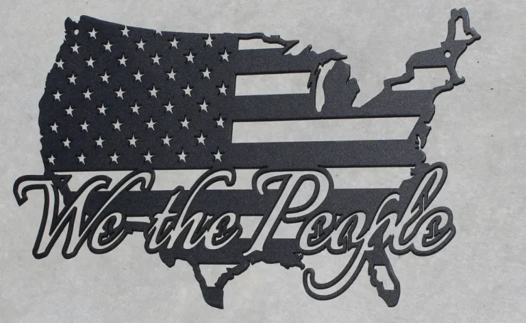 We The People Metal Wall Art Home Decor