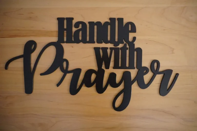 Handle With Prayer Sign, Handle With Prayer Metal Sign, #metal Word Art, Christian Sign, Metal Scripture Wall Art, Christian Prayer Sign