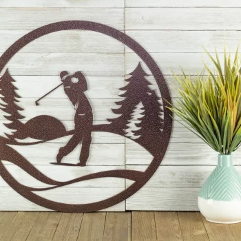 Golf Metal Wall Art, Fathers Day Gift, Golf Decor, Metal Sign, Outdoor Sign, Golfer Gift, Golf Gift, Laser Cut Steel