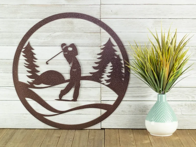 Golf Metal Wall Art, Fathers Day Gift, Golf Decor, Metal Sign, Outdoor Sign, Golfer Gift, Golf Gift, Laser Cut Steel