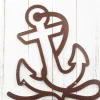 Nautical House Number With Anchor, Metal Address Plaque, Outdoor Metal Wall Art, Beach Sign, Laser Cut Sign, Copper Vein Shown