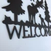 Metal Welcome Sign, Outdoor Welcome Sign, Moose Metal Sign, Wedding Gift, Outdoor Welcome Sign, Out Door Welcome Word Art