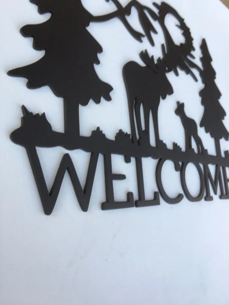 Metal Welcome Sign, Outdoor Welcome Sign, Moose Metal Sign, Wedding Gift, Outdoor Welcome Sign, Out Door Welcome Word Art