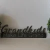 Grandkids Make Life Grand Metal Sign, Grandparent Wall Decor, Metal Grandparent Sign, Family Decor, Grandparents Gift, Grandchildren Sign,