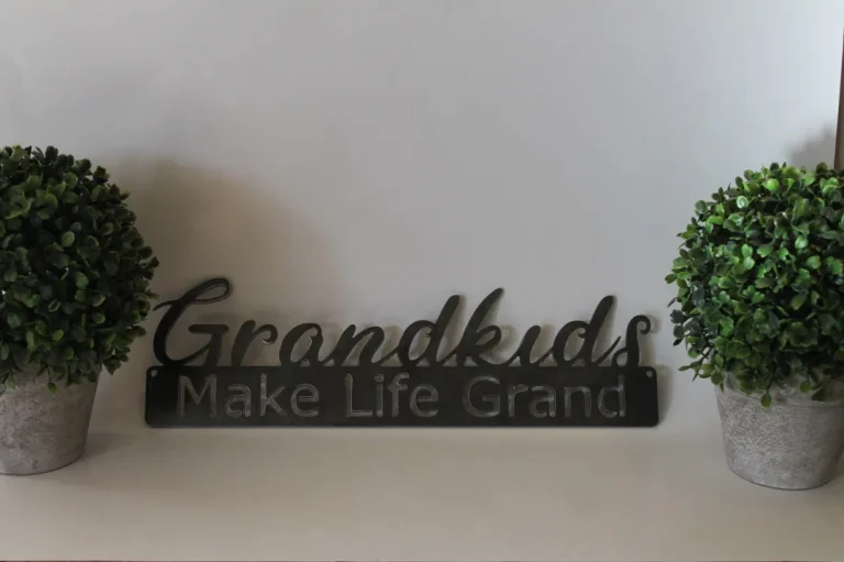 Grandkids Make Life Grand Metal Sign, Grandparent Wall Decor, Metal Grandparent Sign, Family Decor, Grandparents Gift, Grandchildren Sign,