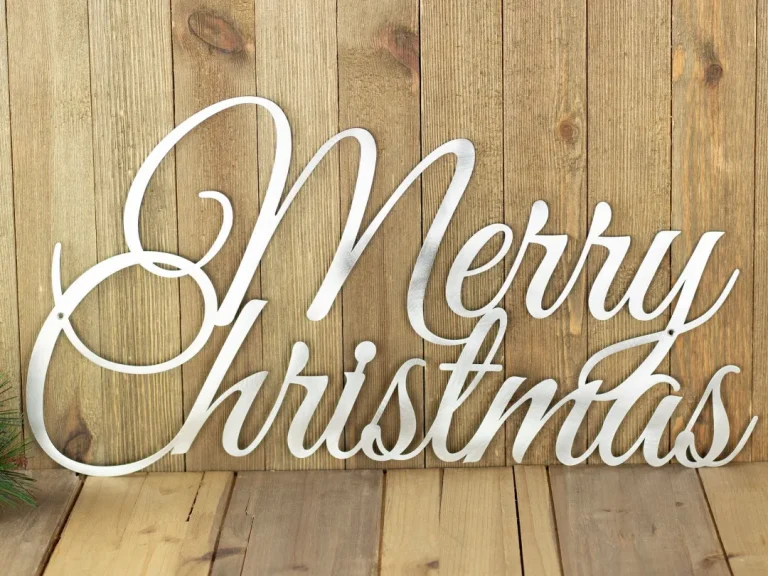 Merry Christmas Sign, Metal Wall Art, Christmas Decorations, Holiday Decor, Laser Cut Metal Sign, Outdoor Christmas Decor