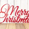 Merry Christmas Sign, Metal Wall Art, Farmhouse Christmas, Christmas Decor, Laser Cut Metal Sign, Holiday Decor, Rustic Christmas