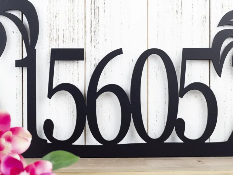 Palm Tree Address Sign, Palm Tree House Number Sign, Metal Sign, Metal Wall Art, Outdoor Address, House Numbers