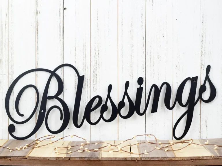 Blessings Metal Sign, Metal Wall Hanging, Metal Wall Decor, Gift For Her, Metal Wall Art, Home Decor, Family Sign