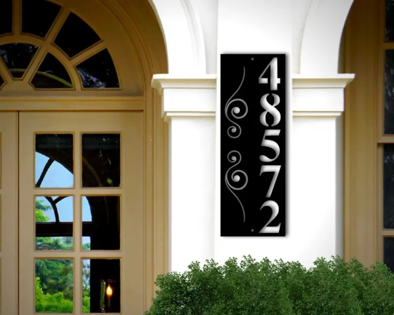 Metal Address Plaque, Metal Address Sign, House Numbers, Vertical Address Plaque, Vertical Metal House Numbers, Address Number