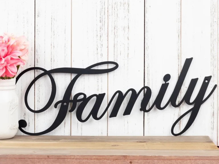 Family Sign, Metal Sign, Metal Wall Art, Wall Hanging, Family, Script, Metal Wall Decor, Sign, Housewarming Gift