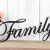 Family Sign, Metal Sign, Metal Wall Art, Wall Hanging, Family, Script, Metal Wall Decor, Sign, Housewarming Gift