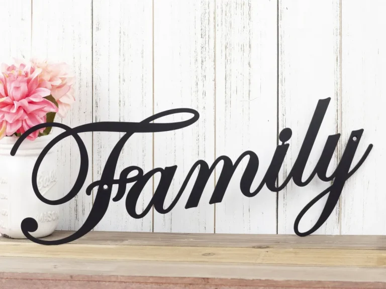 Family Sign, Metal Sign, Metal Wall Art, Wall Hanging, Family, Script, Metal Wall Decor, Sign, Housewarming Gift