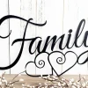 Family Metal Wall Art, Hearts, Family Sign, Metal Sign, Family Decor, Family Wall Decor, Wedding Gift, Wall Hanging