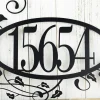 Custom Outdoor House Number Metal Sign - 5 Digit, Black, Metal Wall Art, Custom Sign