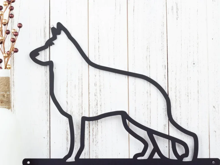 German Shepherd Metal Wall Art, Metal Sign, Dog Lover Gift, Metal Wall Decor, Outdoor Sign, Sign, Wall Decor, Metal Art