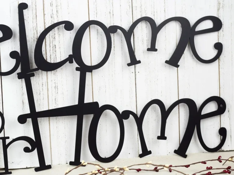 Welcome To Our Home Metal Sign, Metal Wall Art, Outdoor Sign, Welcome, Home Decor, Wall Hanging, Metal Wall Decor