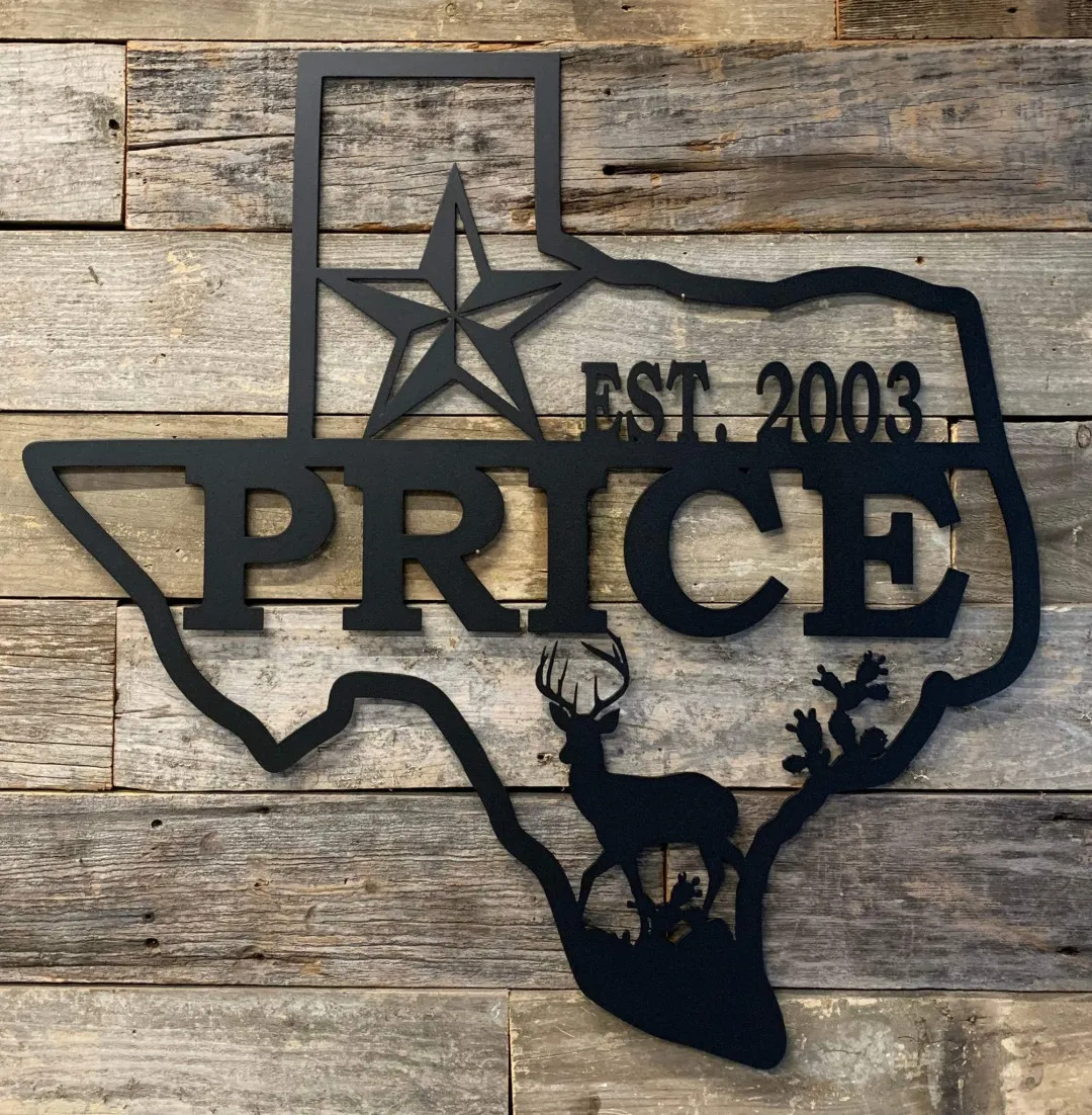 il_fullxfull.2127990209_apxi_1024x1024_2x_f9fdacb8-8933-4c46-aeaa-c70c4b9d5ebc.webp Texas Star Metal Sign, Decor, Metal, Wedding, Gifts Cut Metal Sign
