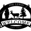 Metal Buck Sign Personalized Welcome Sign With Your Name Or Farm Name, Metal Wall Art, Metal House Sign