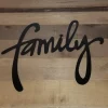 Family Sign, Metal Family Sign, Family Metal Word Art, Living And Family Room Decor, Housewarming Gift, Modern Family Script Word