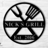 Personalized Bbq Sign, Grilling Gifts, Outdoor Kitchen Metal Sign, Personalized Metal Sign, Grill Gifts For Dad, Metal Sign For Outdoors