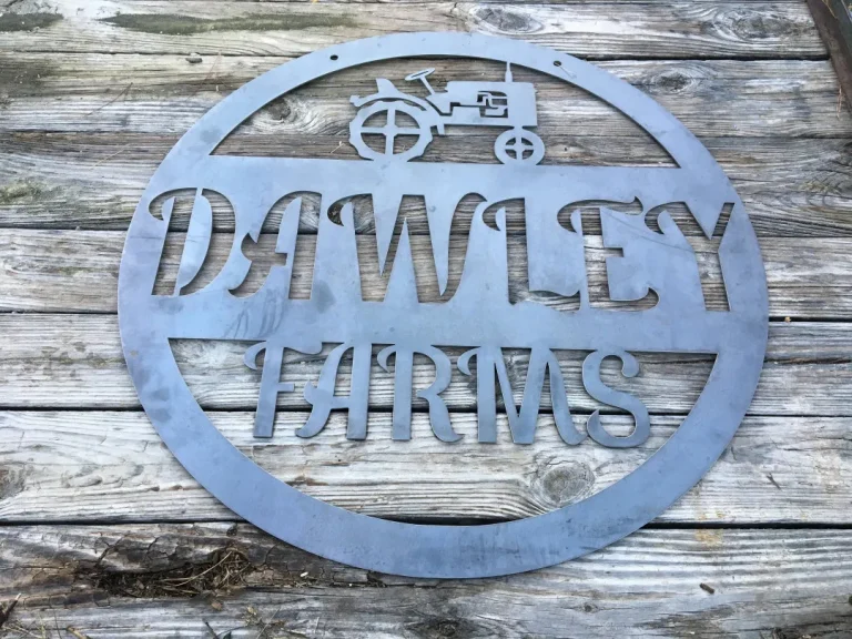 Hanging Farm Sign, Personalized Farm Sign, Custom Metal Farm Sign, Wedding Gift