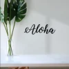 Aloha Sign, Cursive Metal Wall Decor, Aloha Decorations, Aloha Gift, Luau Sign, Aloha Metal Sign, Hawaiian Decor, Script Metal Art