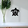 Metal Turtle With Marijuana Leaf, Hawaiian Wall Hanging, Sea Life Art, Ocean Decor, Metal Wall Art, Pot Leaf, Reefer, Doobie, Cannabis
