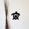 Metal Turtle With Marijuana Leaf, Hawaiian Wall Hanging, Sea Life Art, Ocean Decor, Metal Wall Art, Pot Leaf, Reefer, Doobie, Cannabis