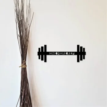 One More Rep Sign, Gym Wall Art, Motivational Metal Sign, Weight Lifting Gym Decor, Dumbbell Gym Sign, Custom Christmas Gift Idea