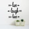 Live, Laugh, Love Arrows, Set Of 3 Split Word Arrows, Metal Arrow Wall Decor, Metal Wall Words, Cursive Wall Words, Word Arrows