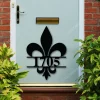 Fleur De Lis House Number Sign, Fleur De Lis Address Plaque, Metal Fleur De Lis Address, Customized Fleur De Lis Address Sign, Custom Metal