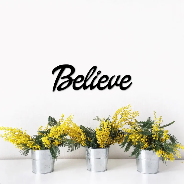 Believe Metal Sign Word Art, Believe Gift, Inspirational Words, Believe Wall Decor, Believe Sign, Script Font, Metal Letters Cutout