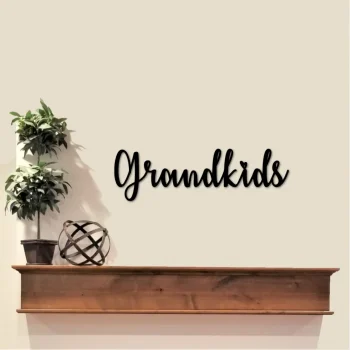 Metal Grandkids Sign, Grandkids Wall Hanging, Grandparents Gift, Grandchildren Sign, Grandkids Word Art, Grandkids Picture Gallery Wall