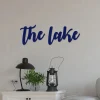 The Lake Sign, Metal Lake Sign, Lake House Decor, Metal Word Art, Steel Script Words For The Wall, Entryway Sign, Lake Gifts