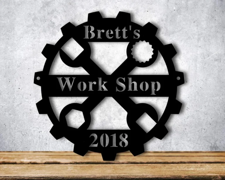 Custom Metal Sign For Garage, Personalized Garage Metal Sign, Metal Sign For Mens Shop, Sign For Dad, Garage Sign Personalized Sign For Men
