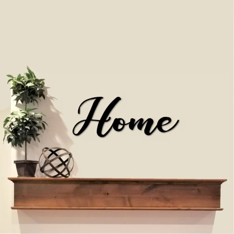 Metal Home Sign, Cursive Home Wall Decor, Script Word For The Wall, Housewarming Gift, Gallery Wall Decor, Metal Word Art, Home Sign