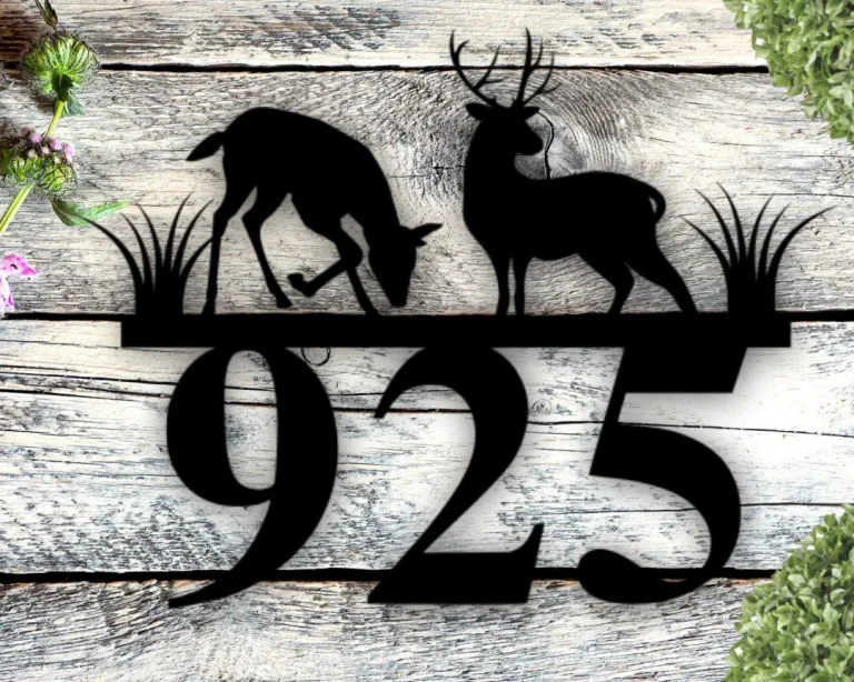 Rustic Metal Address Sign - Wilderness Rustic Sign - Metal House Number Sign - Outdoor - Gift Ideas - Address Plaque - Housewarming Gift