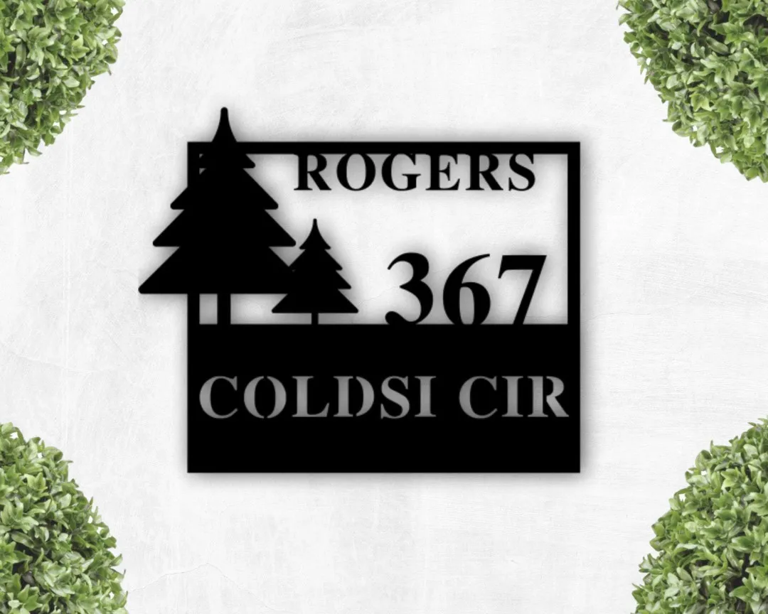 il_fullxfull.2179290050_bgxw_1024x1024_2x_1115c935-c31d-478c-8fb8-4054fcc8cd2a.webp Wilderness Address Sign, Established Metal Sign, Established Family Sign, Housewarming Gift, Wedding Gift, Metal Door Sign