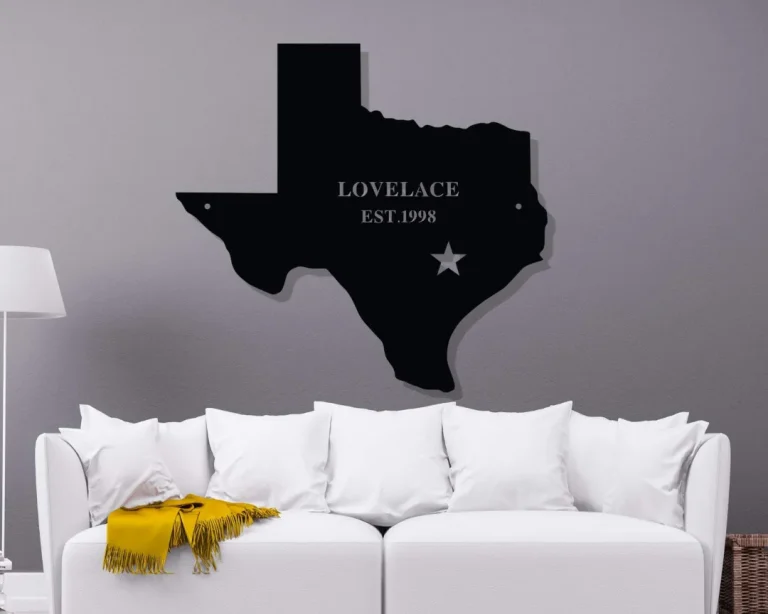 Texas Last Name Metal Sign, Established Family Sign, Metal Monogram Sign, Metal Family Name Sign, Louisianametal Signs With Last Names