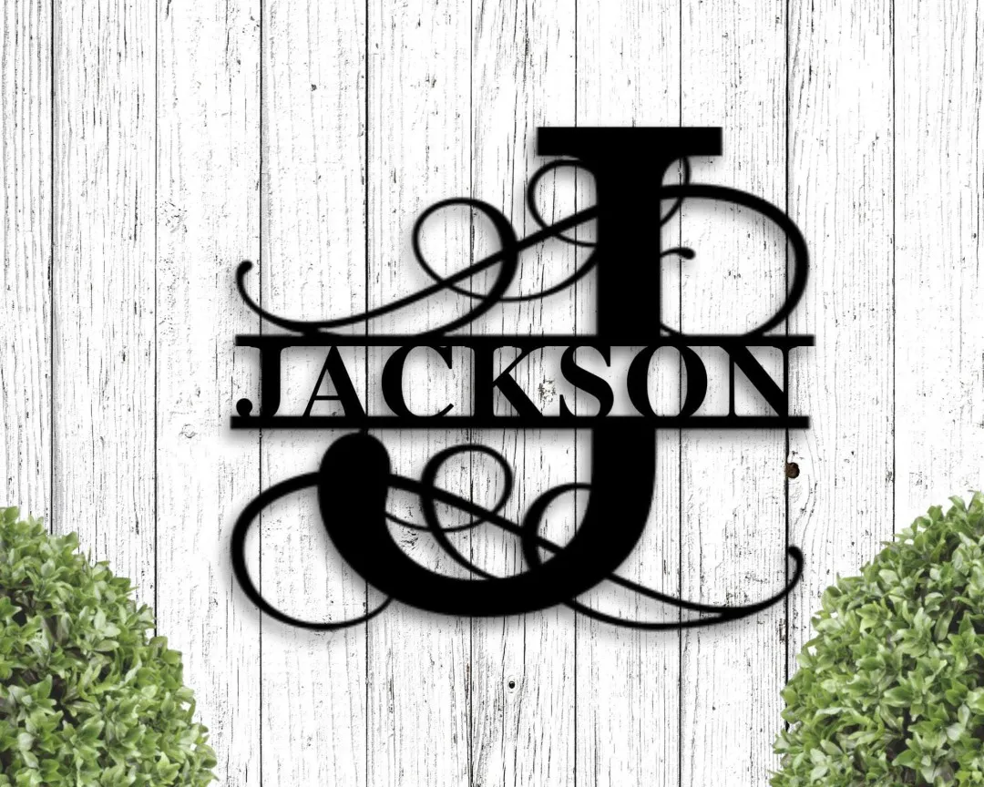 il_fullxfull.2185249290_2rij_1024x1024_2x_57d21736-8dda-4d71-8b1e-cc69c119478c.webp Last Name Metal Signs Personalized Metal Sign Custom Last Name Sign Family Name Sign Metal Wall Art Split Monogram Personalized Wedding Gift