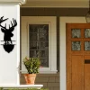 Custom Metal Address Sign, Deer Antler Metal House Numbers, Outdoor Metal - Mailbox Sign - Metal Address Plaque - Housewarming Gift