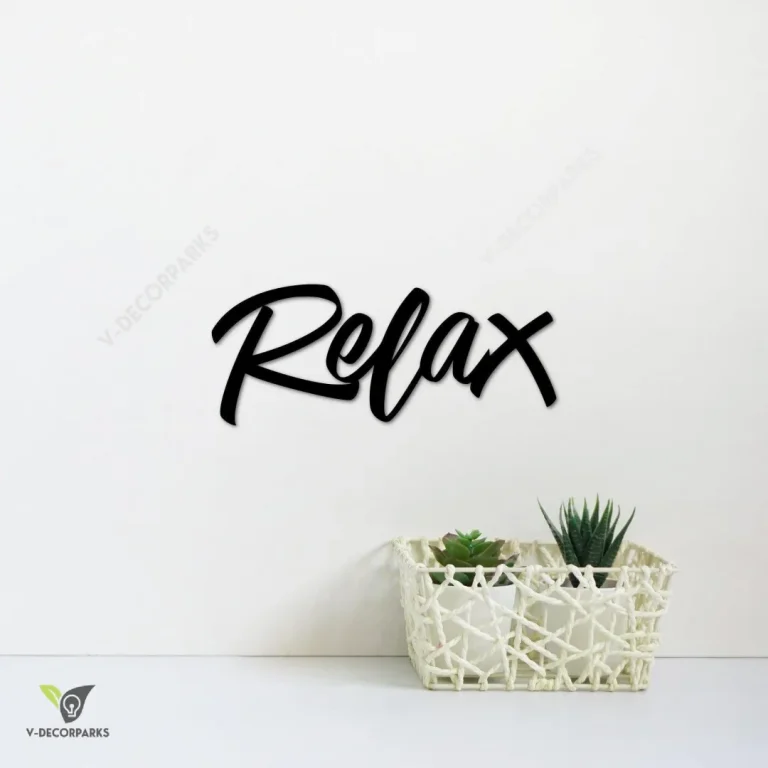 Relax Metal Sign, Relaxation Gifts, Relax Letters Master Bathroom Wall Decor, Relax Sign, Gift For Women, Gift For Her, Word Art